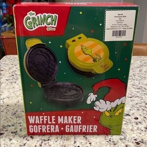 New The Grinch Waffle Maker in the box